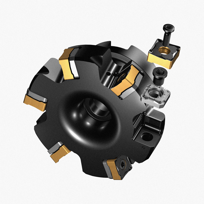 MF80-130508M-M50刀片具有八個(gè)切削刃、切屑保護(hù)和優(yōu)化的微觀(guān)幾何結(jié)構(gòu)，以實(shí)現(xiàn)更好的安全性和切屑排出，以及具有優(yōu)異表面光潔度的修光刃。